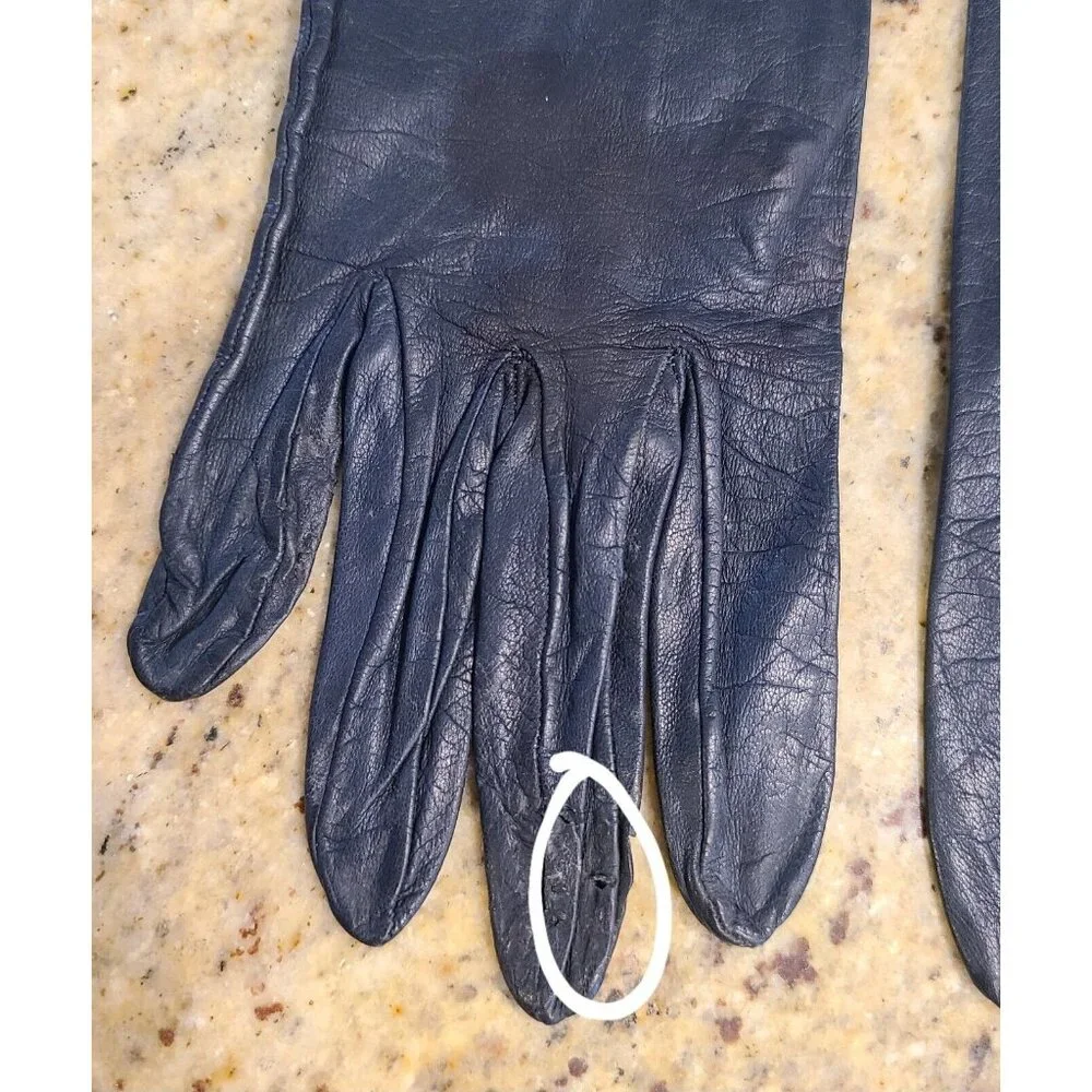 Vintage Size S Blue Leather Formal 8
